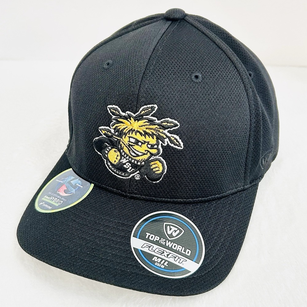 Top‎ of the World Wichita State Shockers Victory Hat Cap Stretch Flex M/L Black - Picture 3 of 5